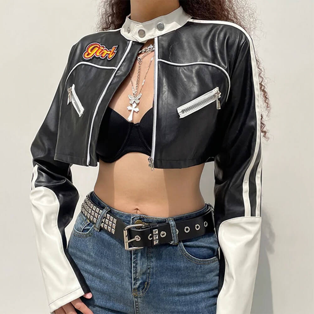 Cute Everyday Outfits, Outfit Inspo Casual Biker Girl Leather Cropped Jacket Cute Everyday Outfits, Outfit Inspo Casual Biker Girl Leather Cropped Jacket