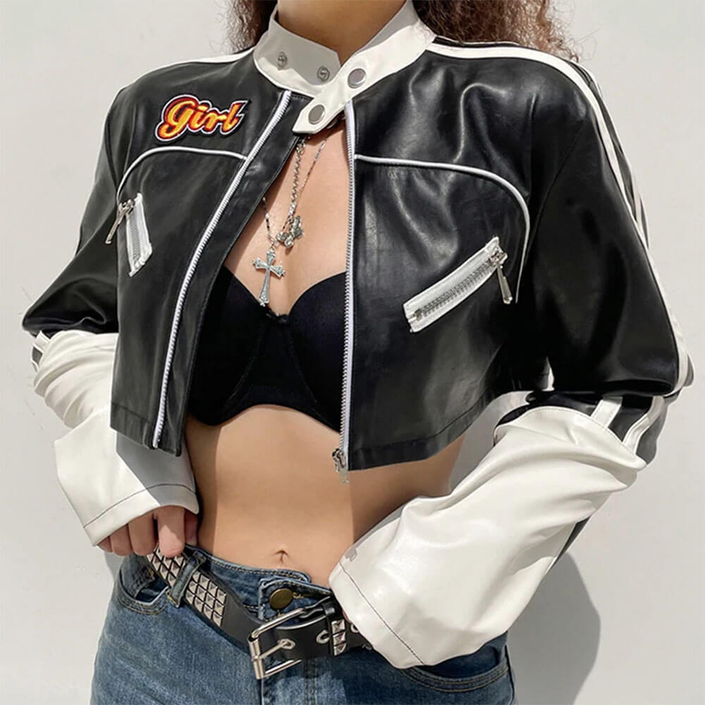 Cute Everyday Outfits, Outfit Inspo Casual Biker Girl Leather Cropped Jacket Cute Everyday Outfits, Outfit Inspo Casual Biker Girl Leather Cropped Jacket