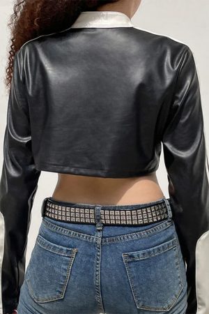 Cute Everyday Outfits, Outfit Inspo Casual Biker Girl Leather Cropped Jacket