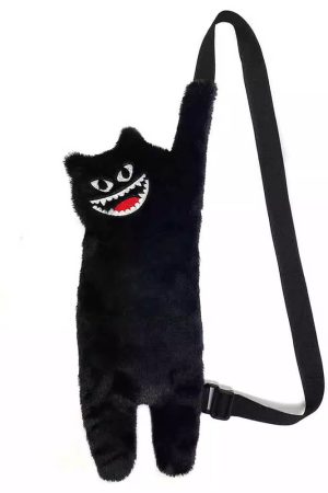 Cute Everyday Outfits, Outfit Inspo Casual Black Cat Crossbody Bag