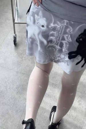 Cute Everyday Outfits, Outfit Inspo Casual Black Cat Mini Skirt