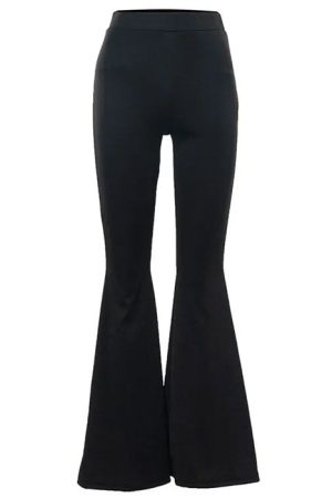 Cute Everyday Outfits, Outfit Inspo Casual Black Flared Trousers