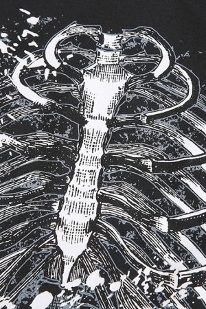 Cute Everyday Outfits, Outfit Inspo Casual Black Skeleton Crop Top