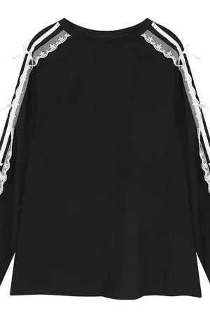 Cute Everyday Outfits, Outfit Inspo Casual Blokette Side Stripe Lace Long Sleeve