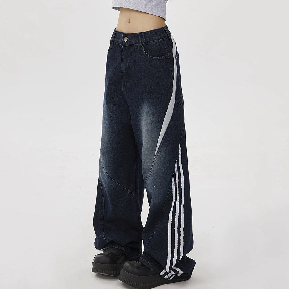 Cute Everyday Outfits, Outfit Inspo Casual Blokette Side Stripe Wide-Leg Jeans Cute Everyday Outfits, Outfit Inspo Casual Blokette Side Stripe Wide-Leg Jeans