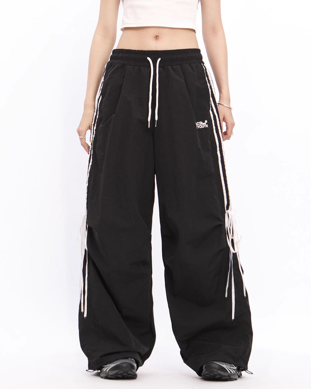 Cute Everyday Outfits, Outfit Inspo Casual Blokette Side Stripe Wide-Leg Trousers Cute Everyday Outfits, Outfit Inspo Casual Blokette Side Stripe Wide-Leg Trousers