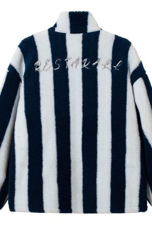 Cute Everyday Outfits, Outfit Inspo Casual Blokette Stripe Fleece Jacket