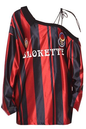 Cute Everyday Outfits, Outfit Inspo Casual Blokette Striped Off-Shoulder Jersey