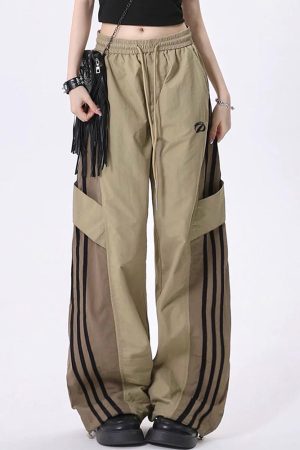 Cute Everyday Outfits, Outfit Inspo Casual Blokette Style Cargo Stripe Pants