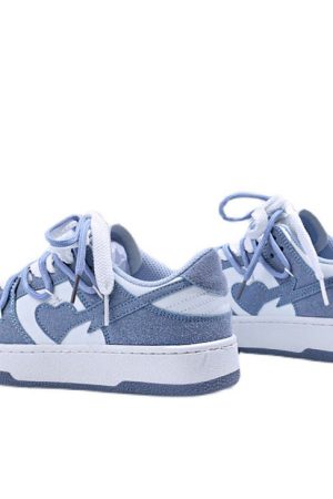 Cute Everyday Outfits, Outfit Inspo Casual Blue Heart Aesthetic Sneakers