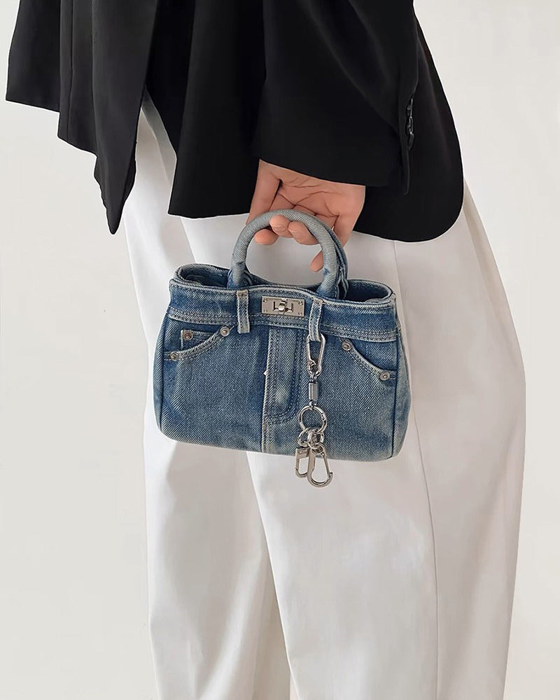 Cute Everyday Outfits, Outfit Inspo Casual Blue Jeans Y2K Mini Handbag Cute Everyday Outfits, Outfit Inspo Casual Blue Jeans Y2K Mini Handbag