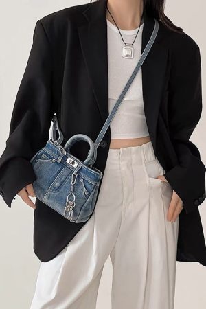 Cute Everyday Outfits, Outfit Inspo Casual Blue Jeans Y2K Mini Handbag