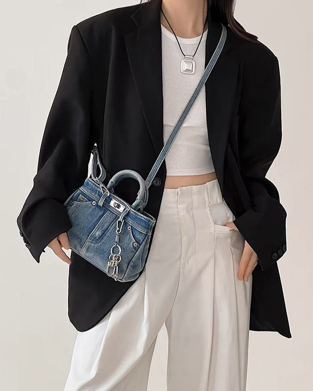 Cute Everyday Outfits, Outfit Inspo Casual Blue Jeans Y2K Mini Handbag Cute Everyday Outfits, Outfit Inspo Casual Blue Jeans Y2K Mini Handbag