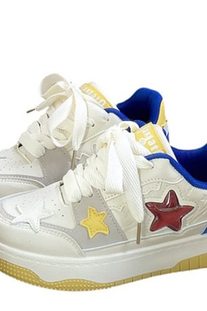 Cute Everyday Outfits, Outfit Inspo Casual Blue & Yellow Aesthetic Star Sneakers