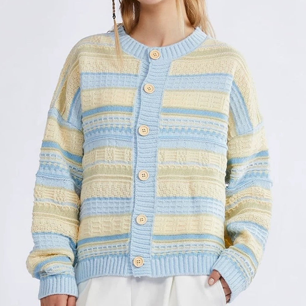 Cute Everyday Outfits, Outfit Inspo Casual Blue & Yellow Pastel Striped Cardigan Cute Everyday Outfits, Outfit Inspo Casual Blue & Yellow Pastel Striped Cardigan