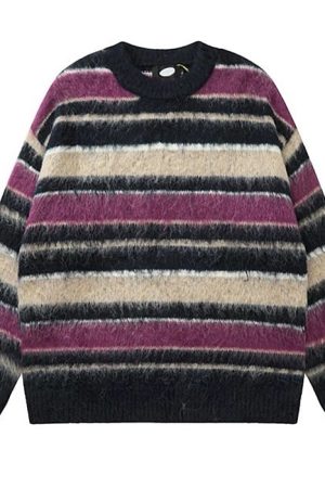 Cute Everyday Outfits, Outfit Inspo Casual Blueberry & Cream Striped Sweater