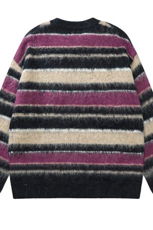 Cute Everyday Outfits, Outfit Inspo Casual Blueberry & Cream Striped Sweater