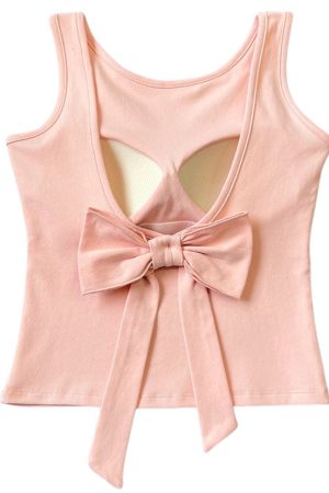 Cute Everyday Outfits, Outfit Inspo Casual Blush Built-In Cup Bow Top