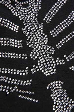 Cute Everyday Outfits, Outfit Inspo Casual Bones Rhinestone Bardot Top