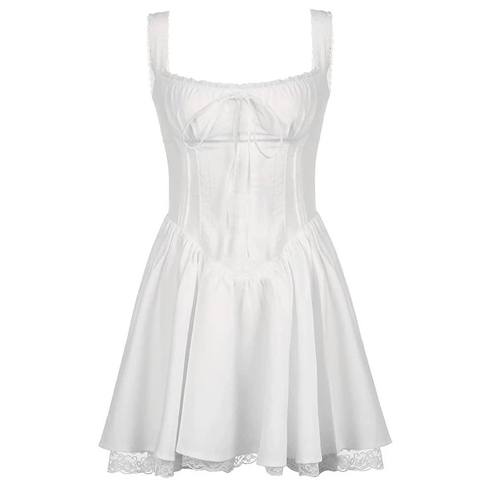 Cute Everyday Outfits, Outfit Inspo Casual Bonjour Baby Corset Lace Trim Dress