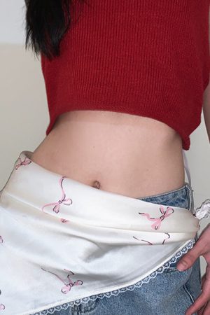 Cute Everyday Outfits, Outfit Inspo Casual Bow Print Satin Bandana