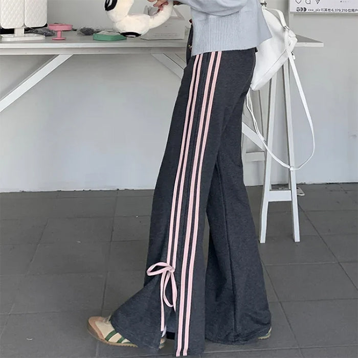 Cute Everyday Outfits, Outfit Inspo Casual Bow Side Stripe Sweatpants Cute Everyday Outfits, Outfit Inspo Casual Bow Side Stripe Sweatpants
