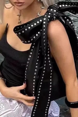 Cute Everyday Outfits, Outfit Inspo Casual Bowknot Studded Shoulder Bag