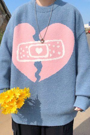 Cute Everyday Outfits, Outfit Inspo Casual Broken Heart Sweater