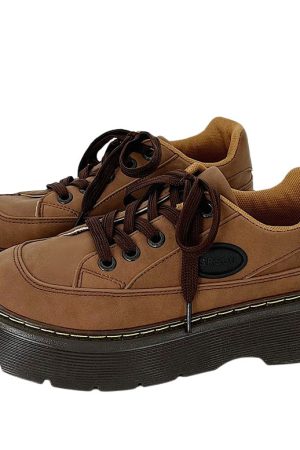 Cute Everyday Outfits, Outfit Inspo Casual Brown Aesthetic Platform Oxford Shoes