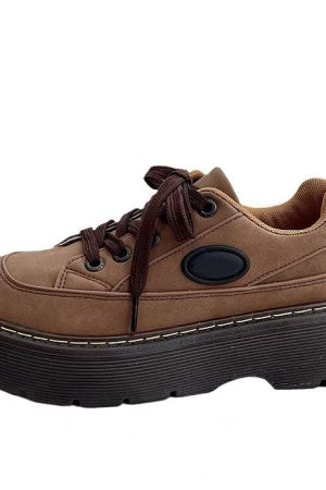 Cute Everyday Outfits, Outfit Inspo Casual Brown Aesthetic Platform Oxford Shoes