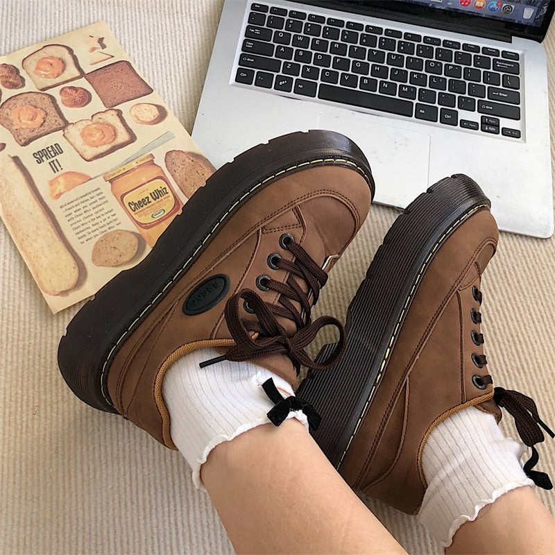 Cute Everyday Outfits, Outfit Inspo Casual Brown Aesthetic Platform Oxford Shoes Cute Everyday Outfits, Outfit Inspo Casual Brown Aesthetic Platform Oxford Shoes
