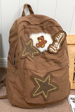 Cute Everyday Outfits, Outfit Inspo Casual Brown Bear Star Backpack
