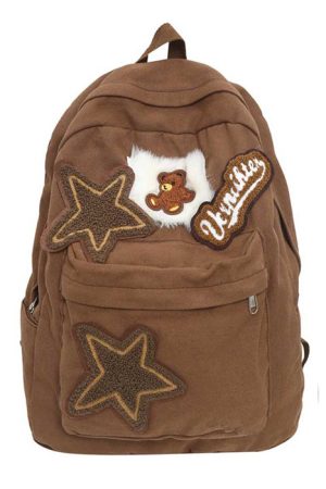 Cute Everyday Outfits, Outfit Inspo Casual Brown Bear Star Backpack