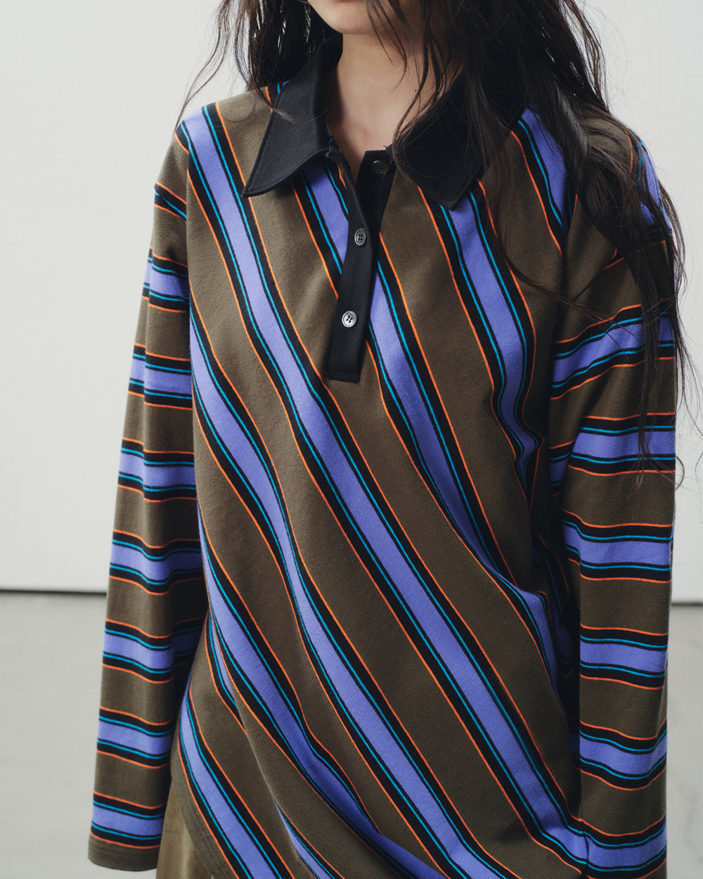 Cute Everyday Outfits, Outfit Inspo Casual Brown Blue Stripe Rugby Polo Cute Everyday Outfits, Outfit Inspo Casual Brown Blue Stripe Rugby Polo