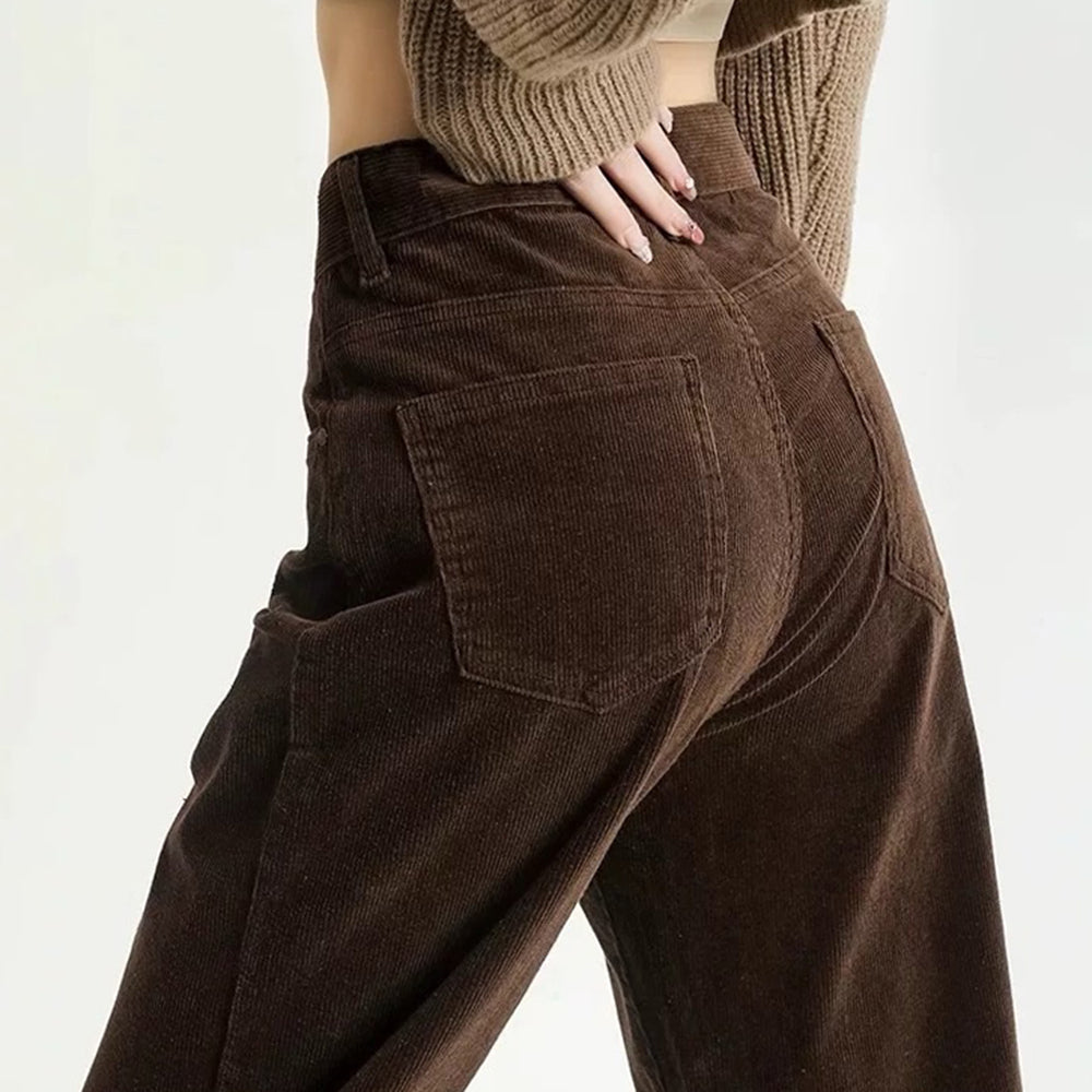 Cute Everyday Outfits, Outfit Inspo Casual Brown High-Rise Retro Cord Pants Cute Everyday Outfits, Outfit Inspo Casual Brown High-Rise Retro Cord Pants