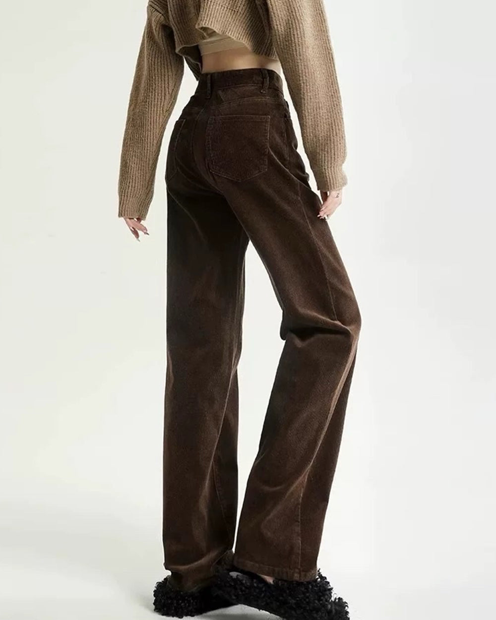Cute Everyday Outfits, Outfit Inspo Casual Brown High-Rise Retro Cord Pants Cute Everyday Outfits, Outfit Inspo Casual Brown High-Rise Retro Cord Pants