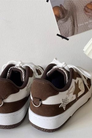 Cute Everyday Outfits, Outfit Inspo Casual Brown Star Aesthetic Sneakers