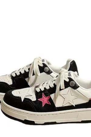 Cute Everyday Outfits, Outfit Inspo Casual Bubblegum Pink Star Sneakers in Black