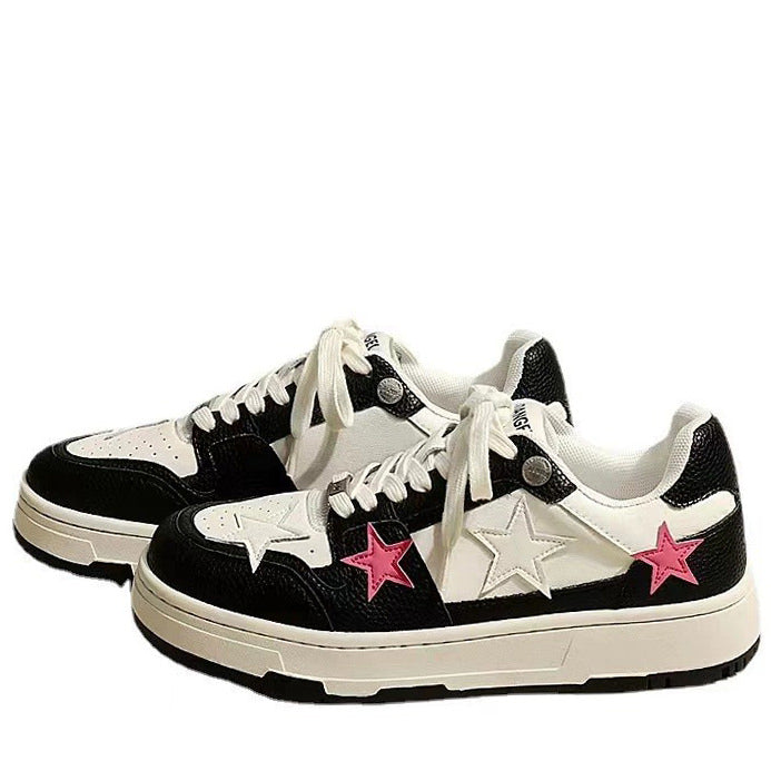 Cute Everyday Outfits, Outfit Inspo Casual Bubblegum Pink Star Sneakers in Black
