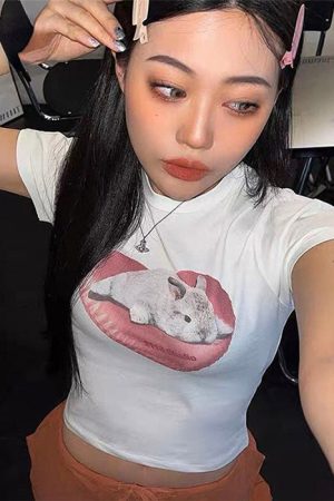 Cute Everyday Outfits, Outfit Inspo Casual Bunny Baby Tee
