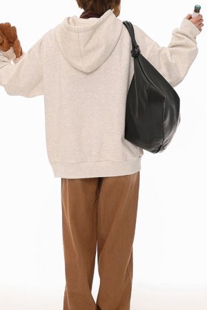 Cute Everyday Outfits, Outfit Inspo Casual Bunny Embroidery Cottagecore Hoodie