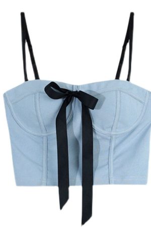 Cute Everyday Outfits, Outfit Inspo Casual Bustier Top with Front Bow
