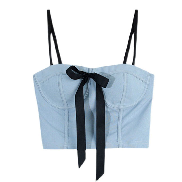 Cute Everyday Outfits, Outfit Inspo Casual Bustier Top with Front Bow