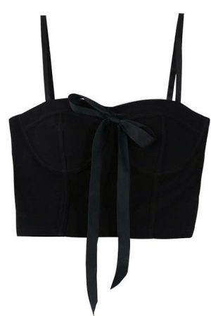 Cute Everyday Outfits, Outfit Inspo Casual Bustier Top with Front Bow