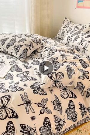 Cute Everyday Outfits, Outfit Inspo Casual Butterfly Aesthetic Bedding Set