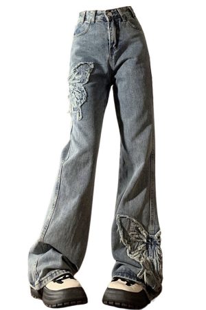 Cute Everyday Outfits, Outfit Inspo Casual Butterfly Aesthetic Y2K Flare Jeans