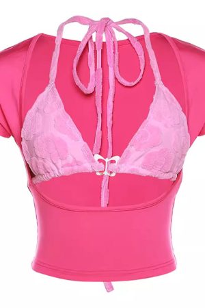 Cute Everyday Outfits, Outfit Inspo Casual Butterfly Bikini Top with Short Sleeve Tee