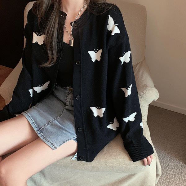Cute Everyday Outfits, Outfit Inspo Casual Butterfly Cardigan Cute Everyday Outfits, Outfit Inspo Casual Butterfly Cardigan