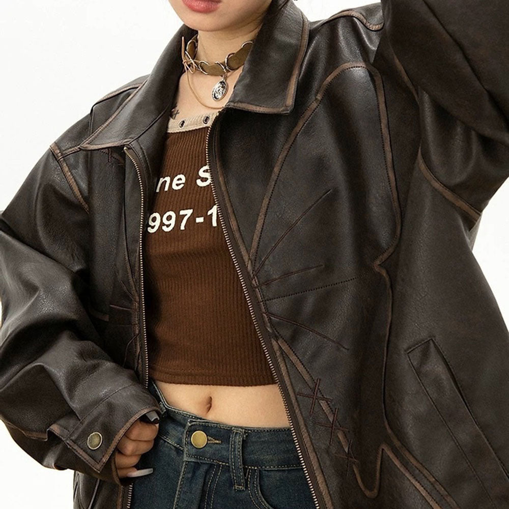 Cute Everyday Outfits, Outfit Inspo Casual Butterfly Distressed Leather Jacket Cute Everyday Outfits, Outfit Inspo Casual Butterfly Distressed Leather Jacket