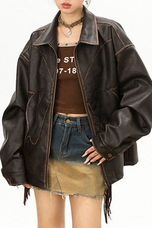 Cute Everyday Outfits, Outfit Inspo Casual Butterfly Distressed Leather Jacket